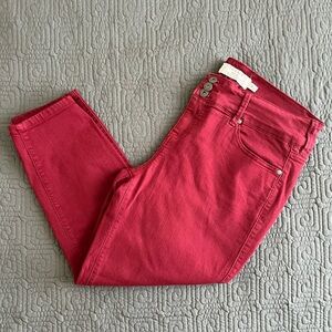 Torrid Women's Vibrant Red Capri Jeggings